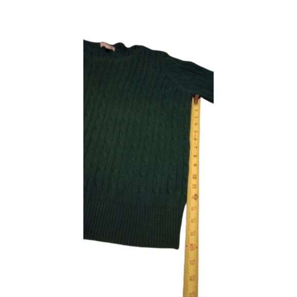 St. John's Bay Women's XLarge Green Cable Knit Sweater - Picture 4 of 8